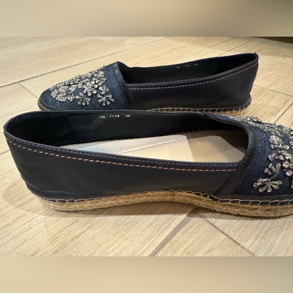 Christian Dior Espadrille Shoes: Denim with Crystals - Picture 4 of 6